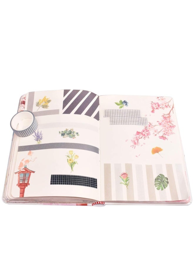 8Rolls Washi Tape Set,Decorative Solid Color Natural Masking Tape Sets for Craft,Kids,Scrapbook,DIY,Gift Wrapping - Image 3