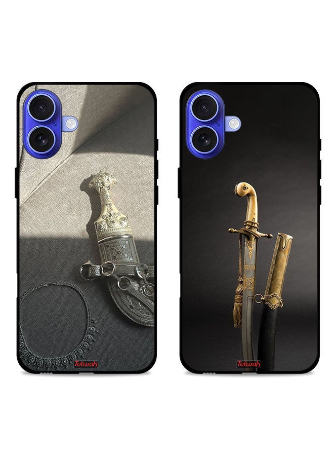 Tolwak Two Cases For Apple iPhone 16 Plus Protective Covers Khanjar and Sword - Image 1