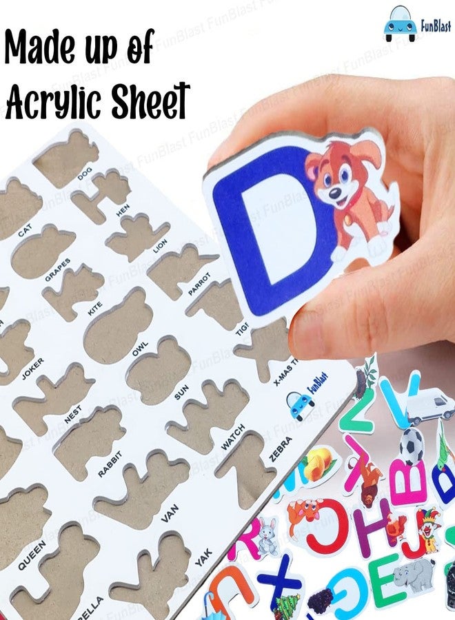 FunBlast Alphabet Learning Board for Kids, ABCD Learning Educational Acrylic Board for Toddlers, Pre -Schoolers Learning and Educational Board for Kids, Boys, Girls (Multicolor) - Image 3