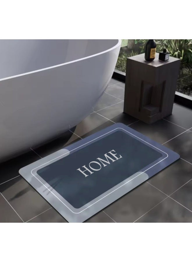 سجادة المنزل, سجادة للحمام والمنزل فوم سريع الجفاف، سجادة باب مقاومة للماء للمنزل والمطبخ و الحمام بيضاوية التصميم (شكل عشؤائي) - Image 1