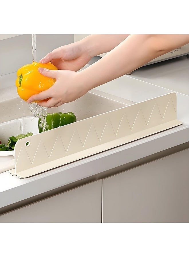 Silicone sink water blocking board, kitchen splash proof board, silicone water blocking strip for sink, sink, and vegetable basin. - Image 1