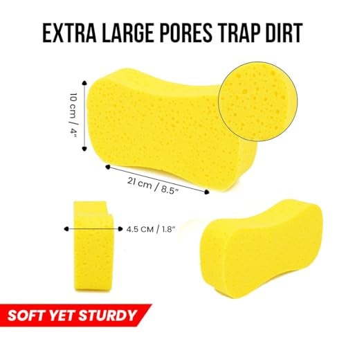 Waxpol Jumbo Car Wash Sponge | Extra Strong, Large & Long-Lasting | for Car & Bike Cleaning - Image 3