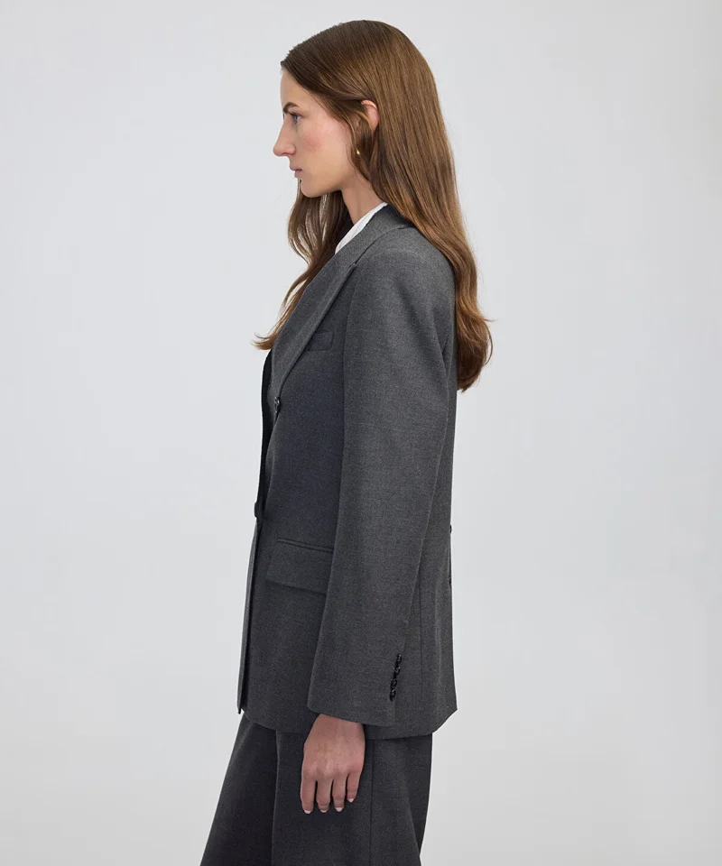ابيكول Button-Back Raw-Edge Blazer