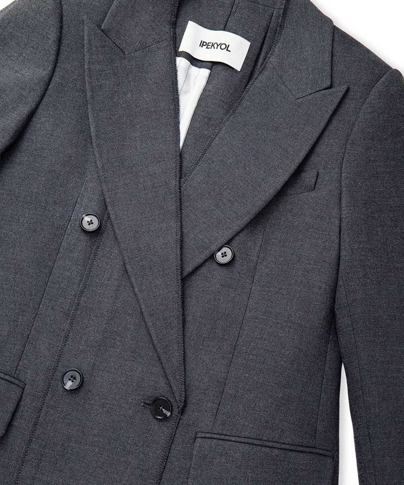 ابيكول Button-Back Raw-Edge Blazer