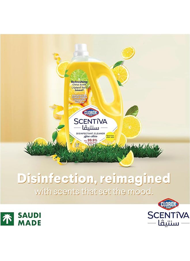 Clorox Scentiva Disinfectant Bleach Free Floor Cleaner Madagascar Citrus Grove Yellow 3Liters  - Image 3