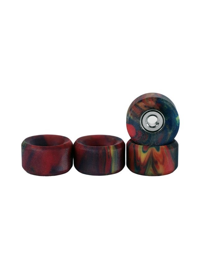 Teak Tuning Apex 61D Urethane Fingerboard Wheels Slim Bowl Shaped 7.5Mm Diameter Abec9 Stealth Bearings Made In The Usa Tie Dye Swirl Colorway - Image 1
