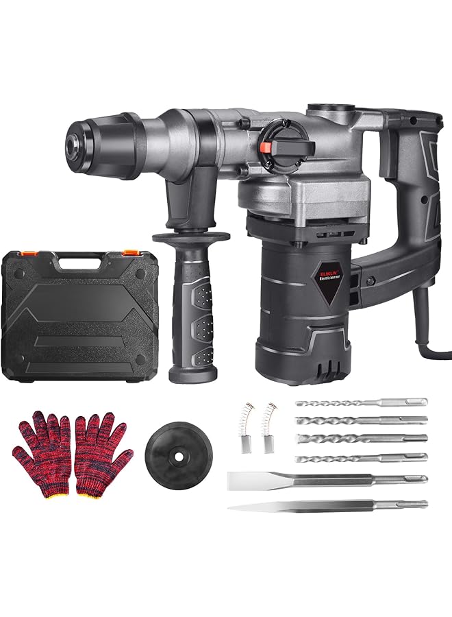 erorex Hammer Drill Heavy Duty Rotary Hammer Drill 360° Auxiliary Handle Sds Plus Electric Hammer Drill For Concrete Brick Steel Wood - Image 1