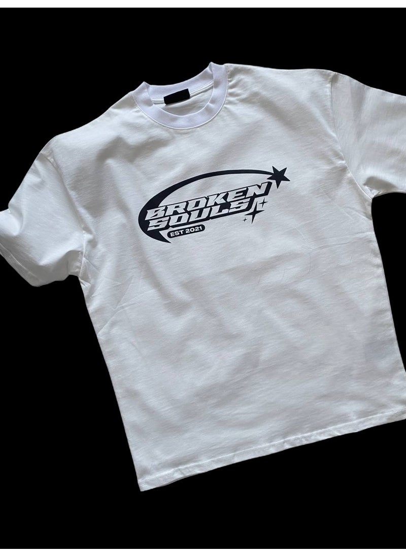 G-Town - Oversize Unisex Broken Souls Printed T-Shirt - Image 1