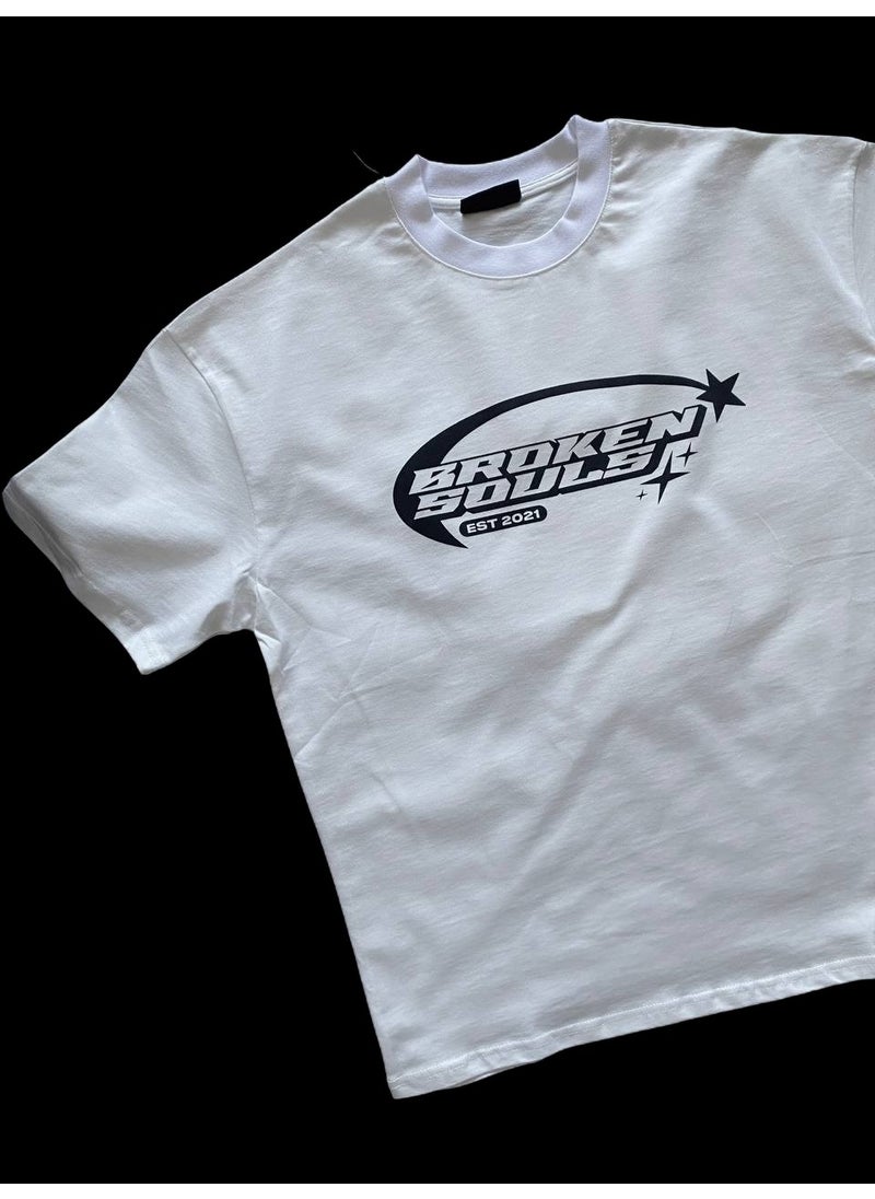 G-Town - Oversize Unisex Broken Souls Printed T-Shirt - Image 1