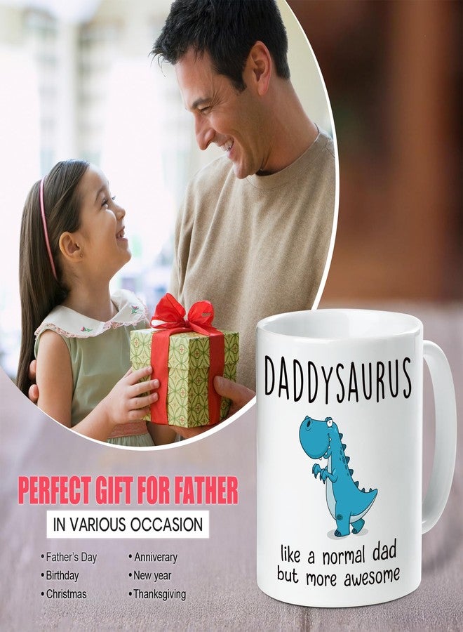 Gossby DADDYSAURUS Coffee Mug - Funny Gift for Dad from Daughter, Son - 11oz T-rex Dad Mug - Fathers Day, Christmas, Birthday Gift - Image 5
