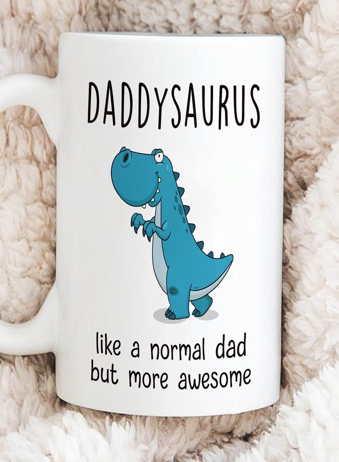 Gossby DADDYSAURUS Coffee Mug - Funny Gift for Dad from Daughter, Son - 11oz T-rex Dad Mug - Fathers Day, Christmas, Birthday Gift - Image 3