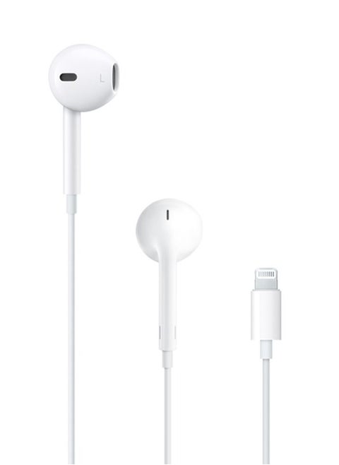 White Lightning Connector Earphones for high sound quality and sophisticated elegance With Apple MFI