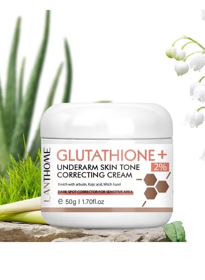 Lanthome Glutathione Face Cream ， Whitening Cream， Facial Dark Spots Remover，Prevent Aging Moisturizing Skin Brightener Cream，Reduces Fine Lines & Wrinkles，Spot Removing and Wrinkle Removing Face Cream 50g - Image 4