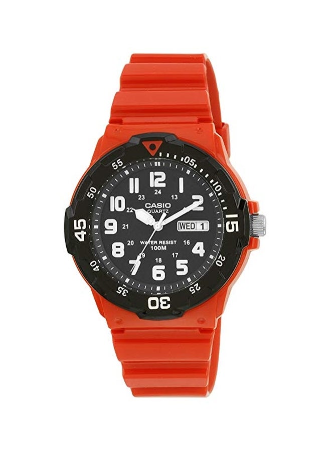 CASIO Men Water Resistant Analog Watch MRW-200HC-4BVDF - 45 mm - Orange - Image 1