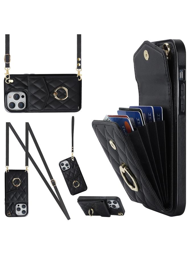 اس-توب جراب لهاتف iPhone 12 Pro Max، جراب هاتف بنمط معيني مع حبل طويل - Image 1