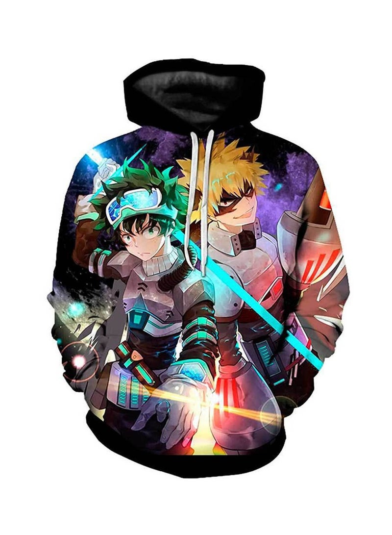 Loquat GMZHR Cos Play Hooded Casual Trend 3D Digital Printed hooded Sweater