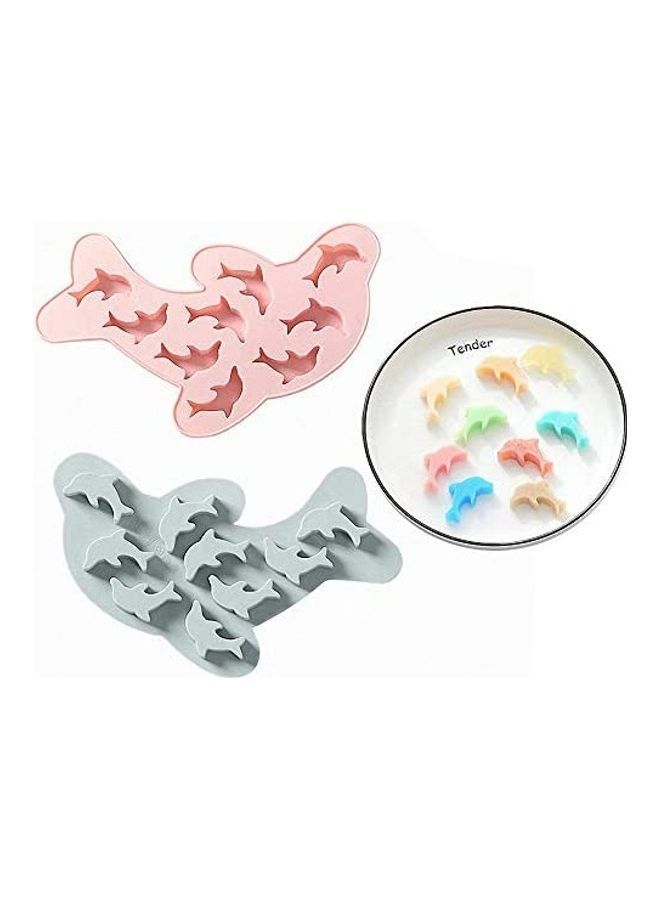 NIBEMINENT 2-Piece Silicone Dolphin Mold 12inch