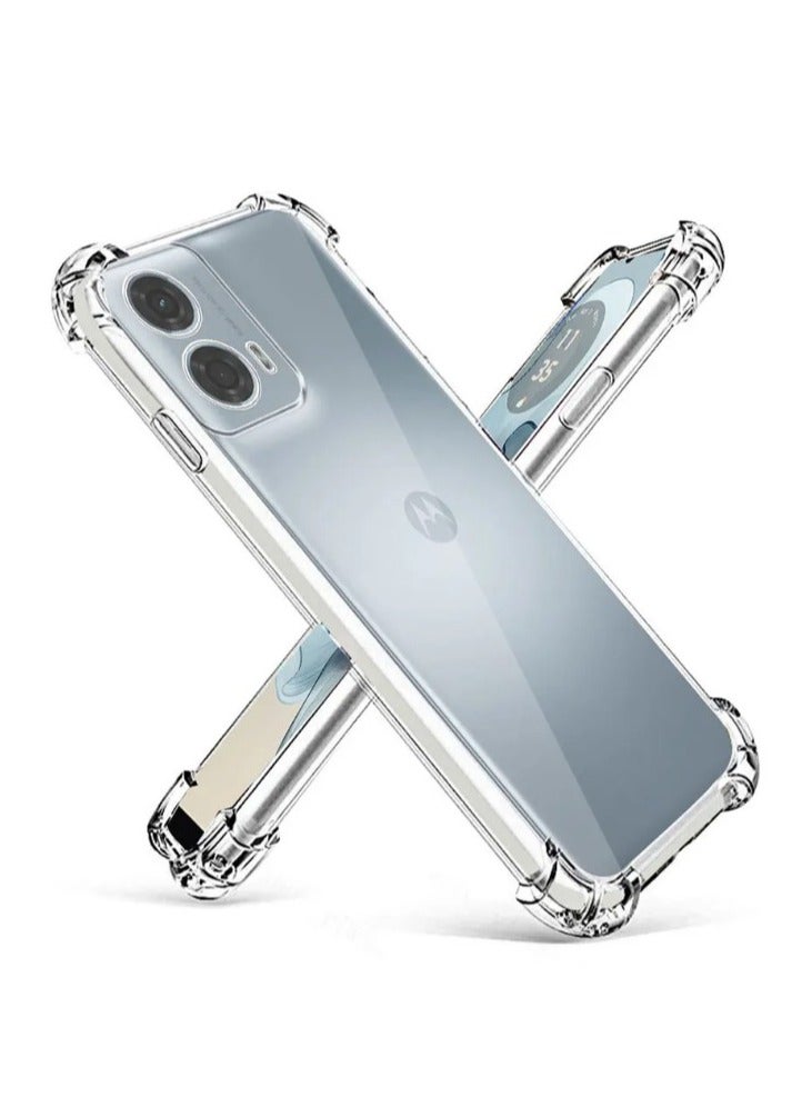 غطاء هاتف شفاف مرن من السيليكون TPU نحيف واقي لهاتف موتورولا موتو G24 4G شفاف - Image 1