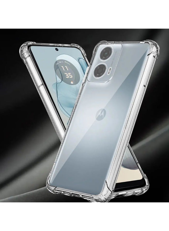 غطاء هاتف شفاف مرن من السيليكون TPU نحيف واقي لهاتف موتورولا موتو G24 4G شفاف - Image 2