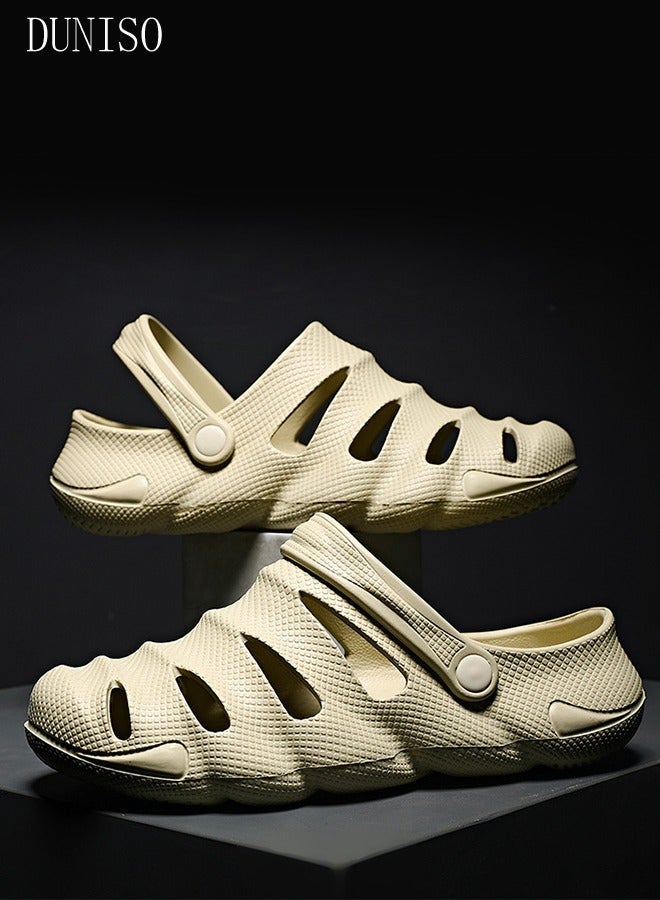 DUNISO Men's Clog Sandals Quick Drying Slide Sandal with Non-slip Soles Thick Sole Beach Slipper Breathable Slip-on Sandal Men's House Flat Slipper for Indoor & Outdoor - Image 4