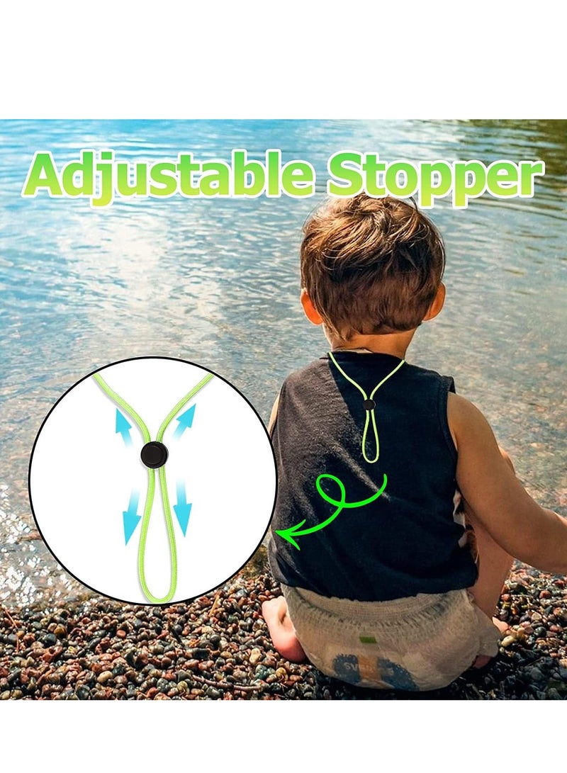 [6 in 1] for AirTag Necklace for Kids, Kid Air Tag Holder for AirTags Case Tags Hidden Adjustable Length Nylon Cord Silicone Protective Cover Accessories (Pink + Yellow)  - Image 5