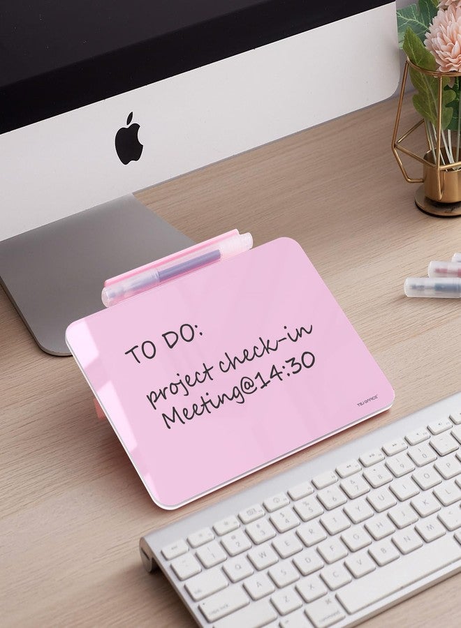 TSJ OFFICE Small Desktop Glass Dry-Erase whiteboard - 8 X 6 Inches Tabletop Easel whiteboard with Stand, Desk Board Buddy for Artist, Teacher and Student - Image 3