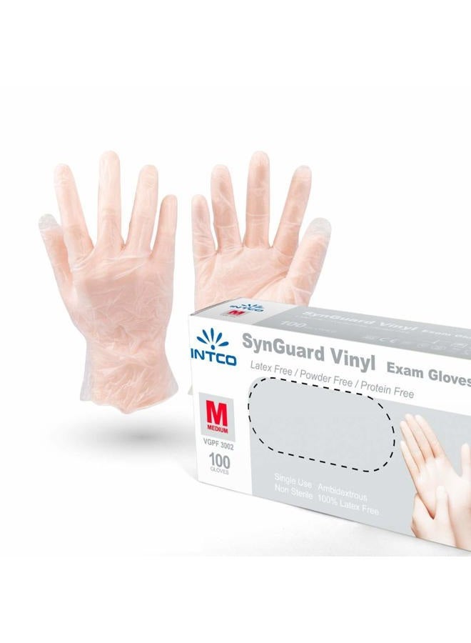 INTCO Basic Medical Exam Gloves (Medium) 100 Gloves Latex Free, Powder Free - Image 1