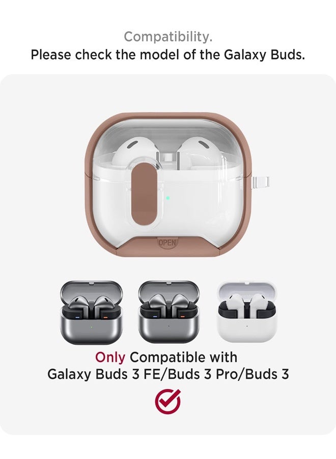 Samsung Galaxy Buds 3/Pro/FE Case, Shockproof Hard Cover with Stand and Carabiner - Image 2