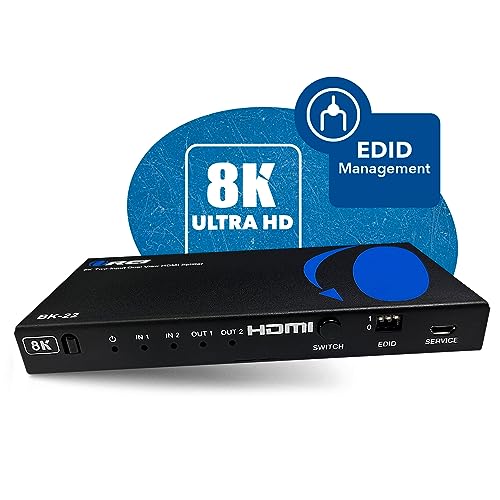 OREI 8K HDMI Splitter 2 in 2 Out, Resolutions Up to 4K at 120Hz, Dolby Vision Pass-Through, HDCP 2.3, Auto EDID Management, Does Not Extend Display (BK-22) - Image 4