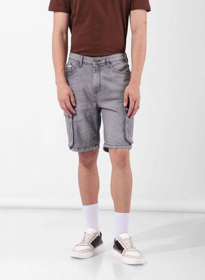 شركة المرآب الهندية Men Relaxed Fit Printed Cargo Pocket Mid-Rise Shorts