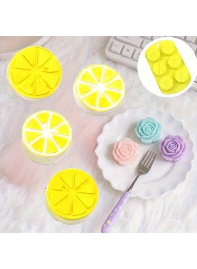 Yellow Lemon Silicone Baking Molds For Cake Chocolate Ice Cube Mooncake Layer - Image 1