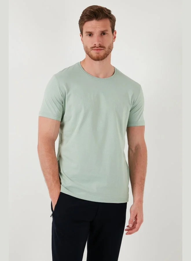 Buratti  Buratti Cotton Slim Fit Crew Neck T Shirt Men's T SHIRT 646R7940 for Men | Best Price UAE