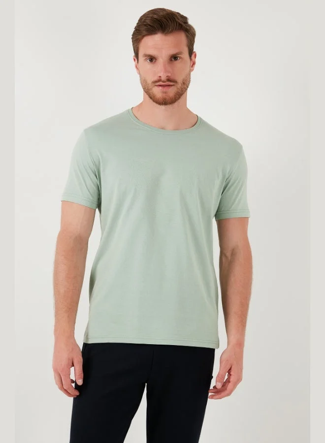 Buratti  Buratti Cotton Slim Fit Crew Neck T Shirt Men's T SHIRT 646R7940 for Men | Best Price UAE