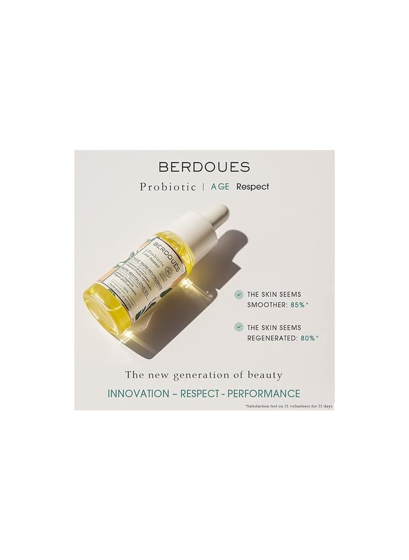BERDOUES - Probiotic Age Respect Nutri Revitalift Oil Organic Anti Aging Skincare For Face & Neck. Regenerates Nourishes & Revitalizes The Skin Thanks To Hyaluronic Acid Made In France 1.01 Fl.Oz - Image 1