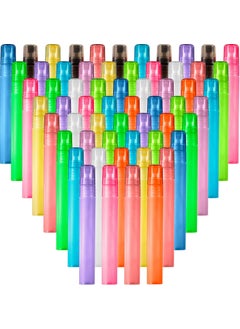 Patelai 60 Pieces 10 ml Plastic Spray Bottles Empty Fine Mist Sprayer Bottles for Travel Essential Oils Perfume Supplies(Multicolored) 