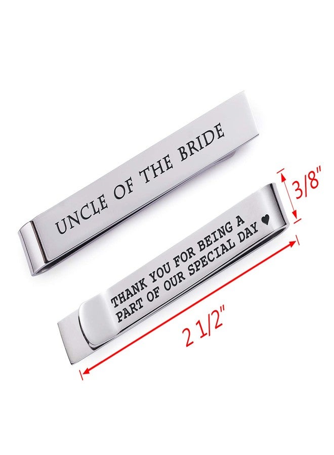 LParkin Uncle of the Bride Tie Clip - Pre-Engraved Stainless Steel Wedding Keepsake | "Thank You for Being Part of Our Special Day" Tie Bar Gift for Uncles & Groomsmen - Image 2