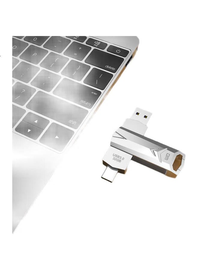 DM Dm Daimai 32Gb Type-C Usb3.0 Flash Drive, Metal Pd098 Magician, Dual-Use For Android Phones And Computers, Car And High-Speed Usb Drive - Image 1