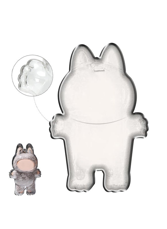 Clear Bag Keychain For LABUBU Plush Doll,Hanging Display Case,Protective Case,Plastic PVC Storage Box (V1) - Image 1