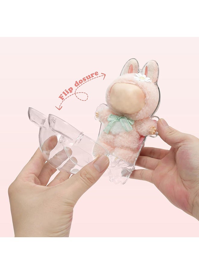 Clear Bag Keychain For LABUBU Plush Doll,Hanging Display Case,Protective Case,Plastic PVC Storage Box (V1) - Image 4