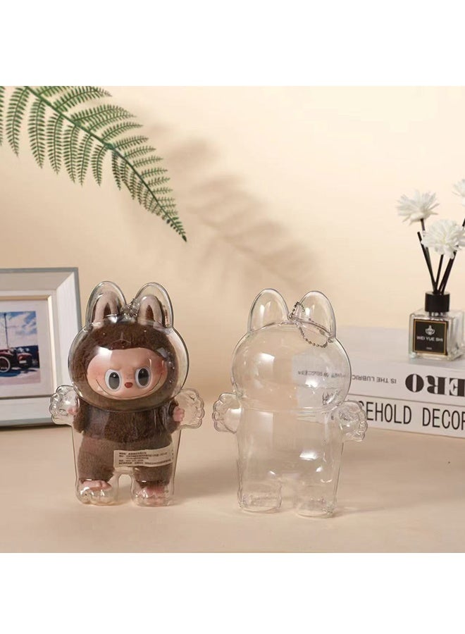 Clear Bag Keychain For LABUBU Plush Doll,Hanging Display Case,Protective Case,Plastic PVC Storage Box (V1) - Image 2