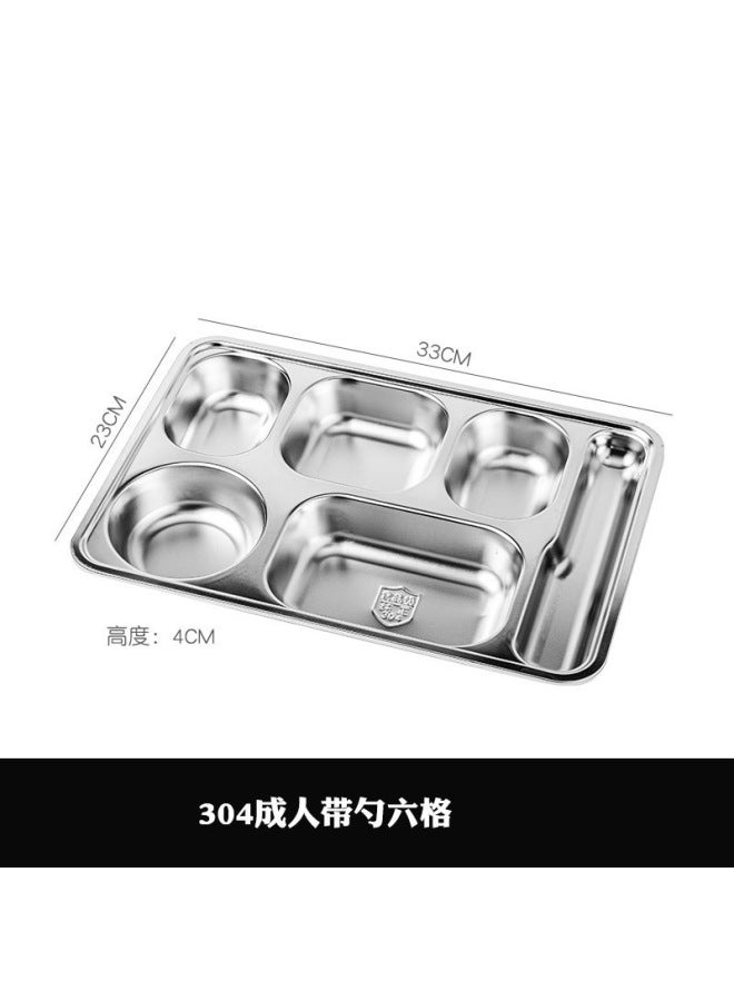 Wow, Custom-made 304 Plate With Lid And Deepened Compartment Plate Square Sub-box Canteen Playing Plate Student Lunch Box