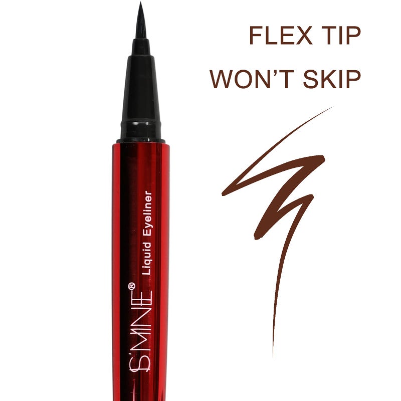 IS'MINE ISMINE Professional Matte Vegan smudge proof Eyeliner, Makeup liner Easy Liquid Pen No-Skip Eyeliner, Waterproof Formula, Long lasting Liquid Eyeliner Brown - Image 3