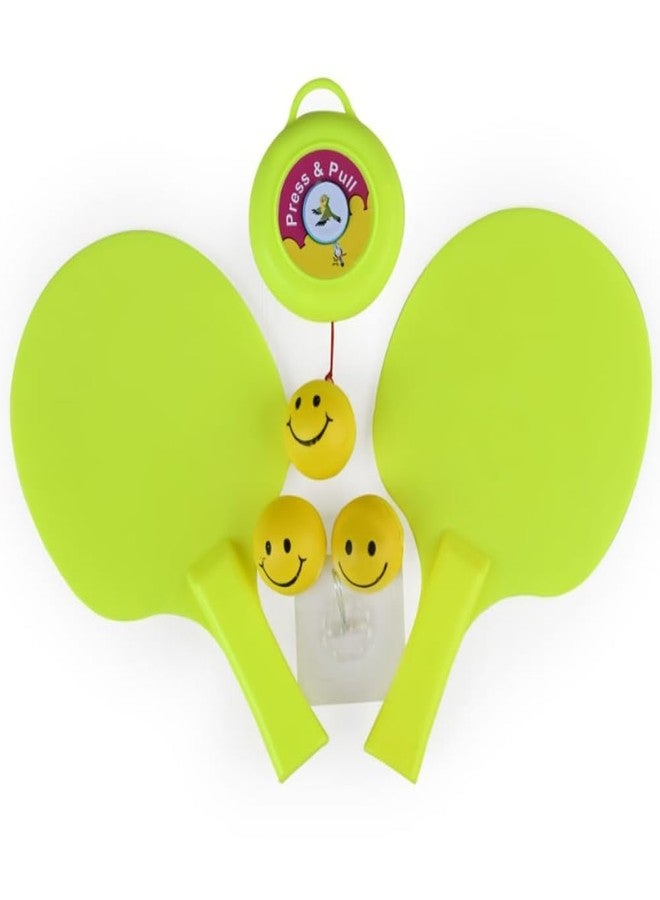 Plutofit Indoor Hanging Table Tennis Trainer Set with 2 Racket and 3 Balls Adjustable Hanging Table Tennis Trainer Ping Pong Ball for Parent Child Improve Hand-Eye Coordination - Image 3