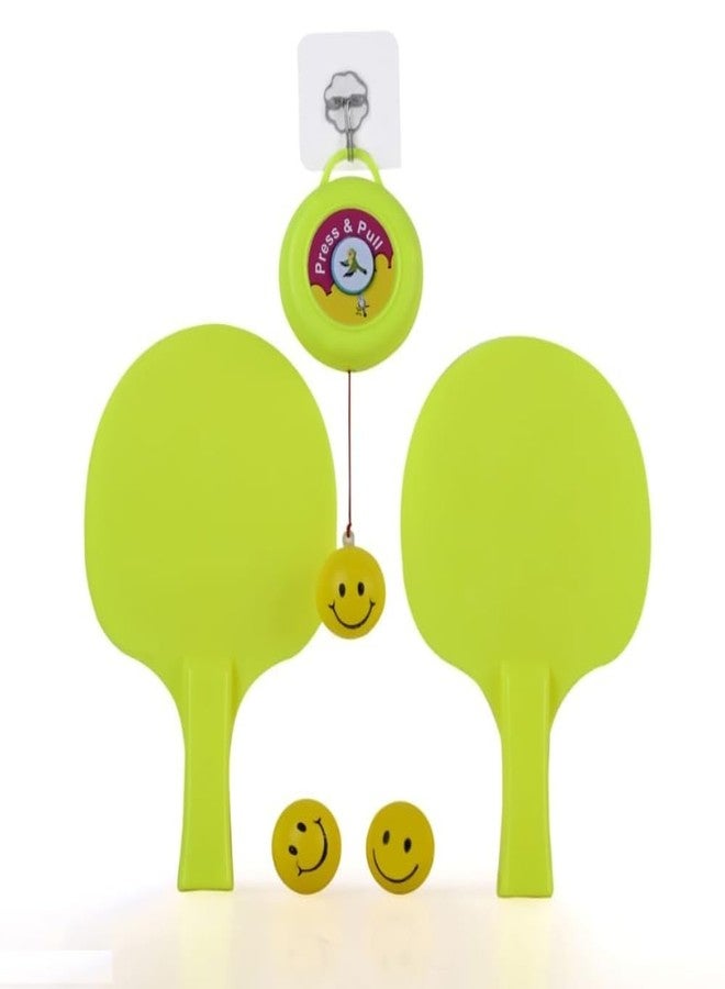 Plutofit Indoor Hanging Table Tennis Trainer Set with 2 Racket and 3 Balls Adjustable Hanging Table Tennis Trainer Ping Pong Ball for Parent Child Improve Hand-Eye Coordination - Image 1