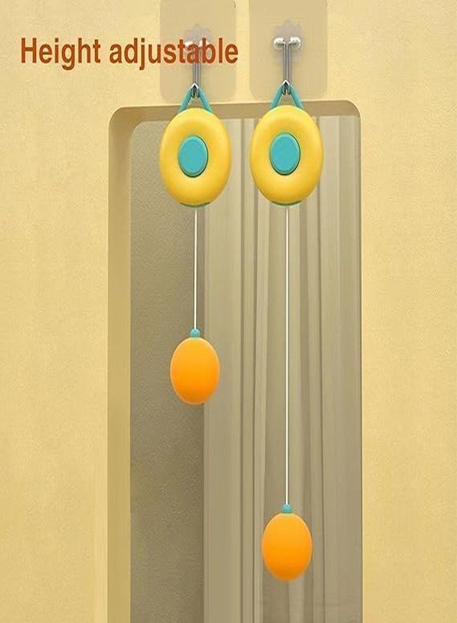 Plutofit Indoor Hanging Table Tennis Trainer Set with 2 Racket and 3 Balls Adjustable Hanging Table Tennis Trainer Ping Pong Ball for Parent Child Improve Hand-Eye Coordination - Image 5