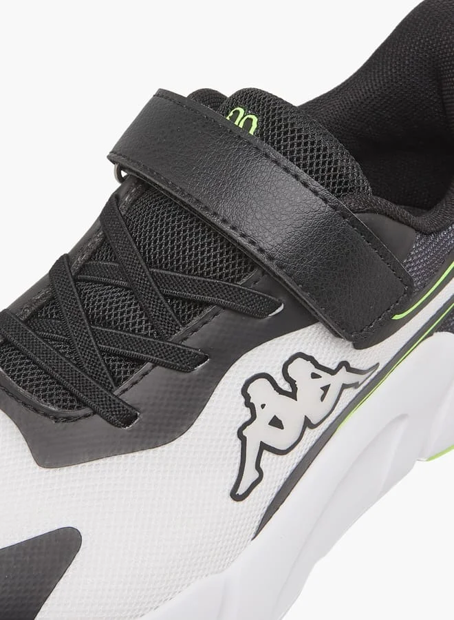 Kappa Boys' Logo Print Sports Shoes With Hook And Loop Closure