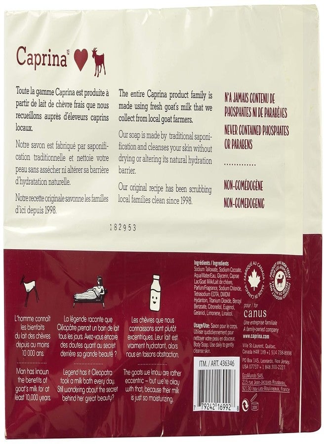 Caprina by Canus Goat Milk Soap Bar, ORIGINAL, 3.2 oz (90 g) Bars, 32-Pack, Moisturizing Daily Cleanser for Face, Hands & Body, Fresh Canadian Goat Milk - Image 2