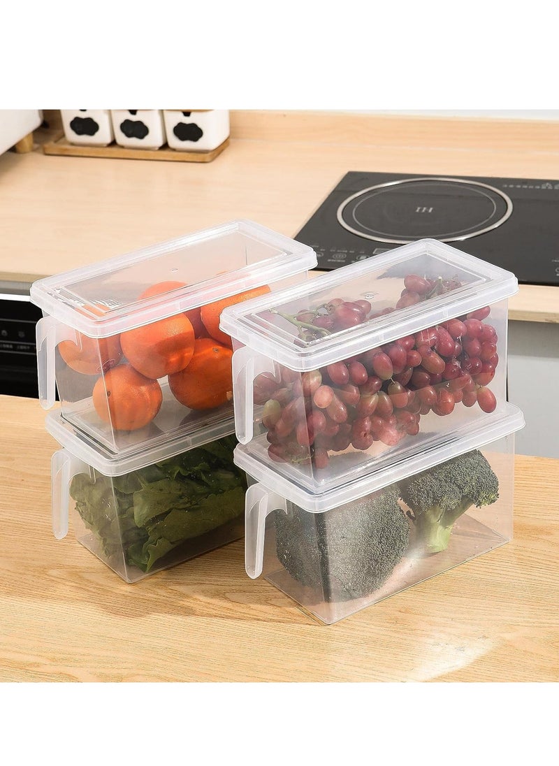 BestStore 4-Pack Cereal and Dry Food Storage Containers Kitchen Organizer Small Meal Prep for Sugar Flour Snack Baking Supplies BPA-Free Stackable Boxes with Locking Lids  - Image 1