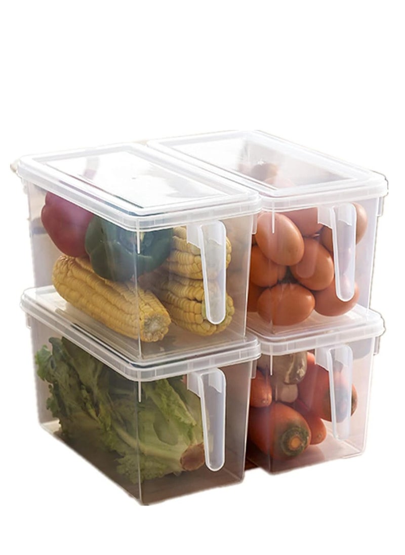 BestStore 4-Pack Cereal and Dry Food Storage Containers Kitchen Organizer Small Meal Prep for Sugar Flour Snack Baking Supplies BPA-Free Stackable Boxes with Locking Lids  - Image 2