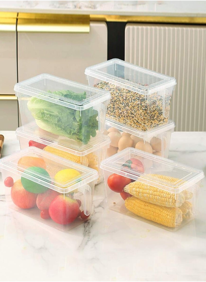 BestStore 4-Pack Cereal and Dry Food Storage Containers Kitchen Organizer Small Meal Prep for Sugar Flour Snack Baking Supplies BPA-Free Stackable Boxes with Locking Lids  - Image 4